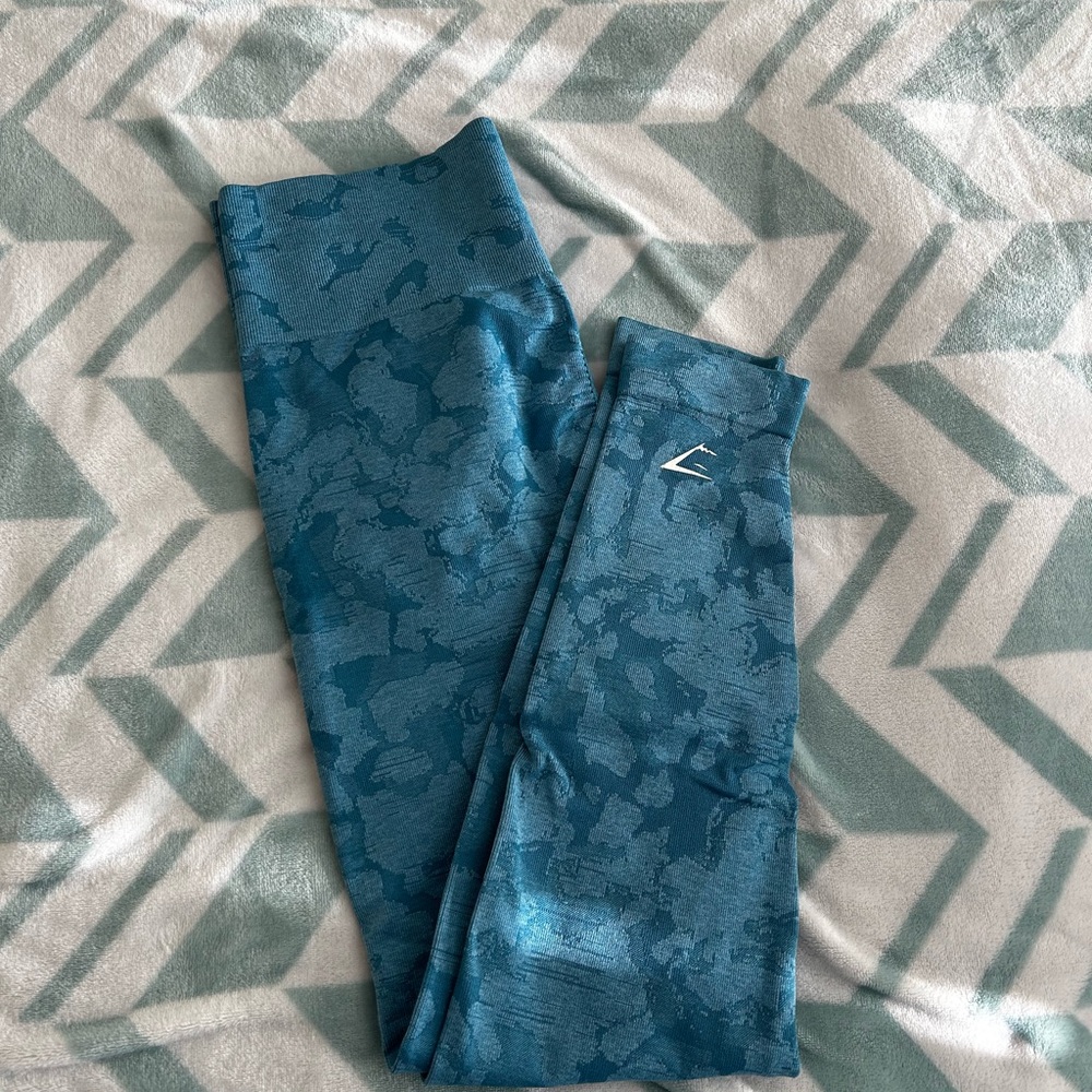 Gymshark Teal Patterned Leggings
